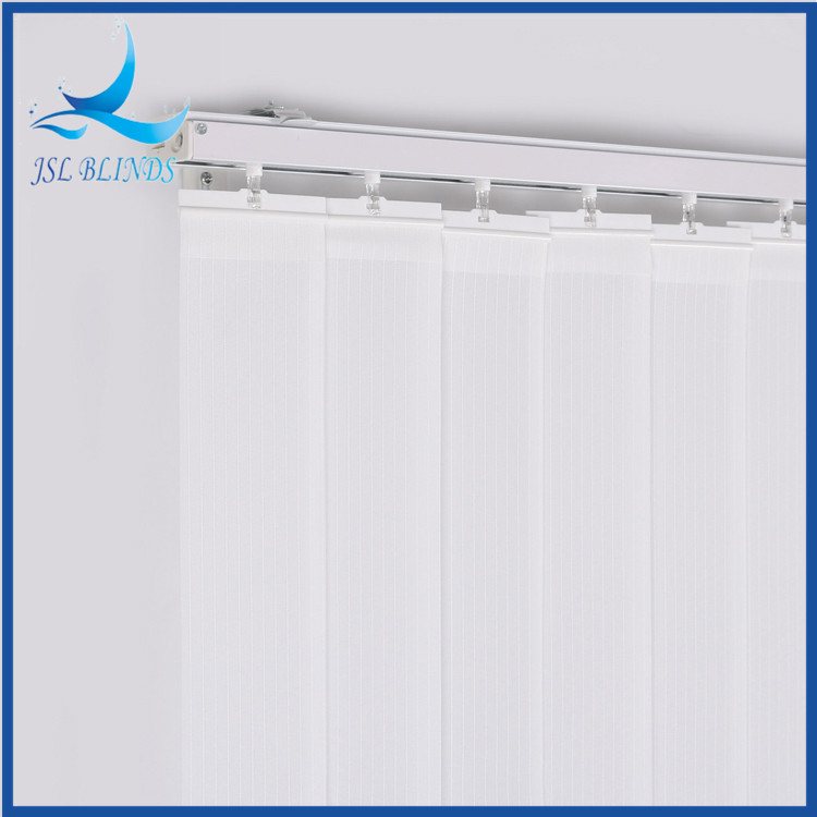 Elegantes persianas verticais de tecido branco de 89 mm para casa